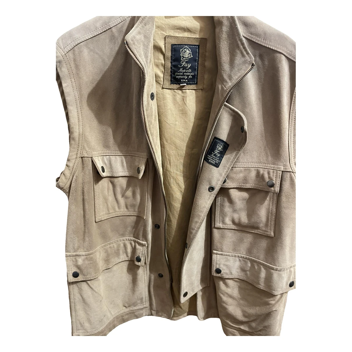 Pre-owned Fay Vest In Beige