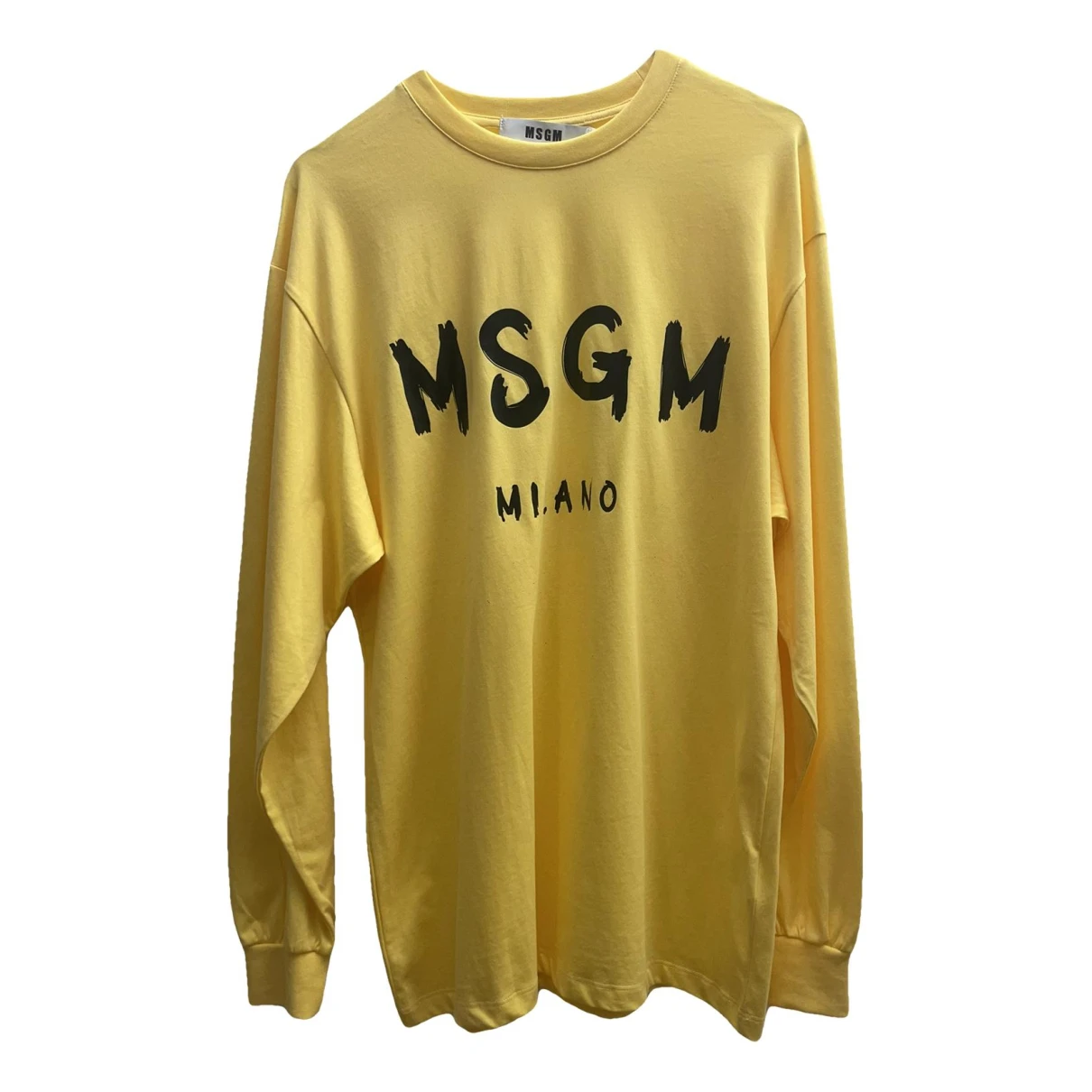 Pre-owned Msgm Sweatshirt In Yellow