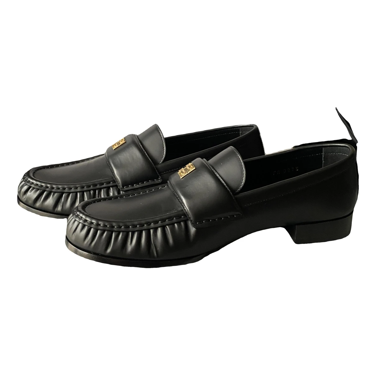Pre-owned Givenchy Leather Flats In Black