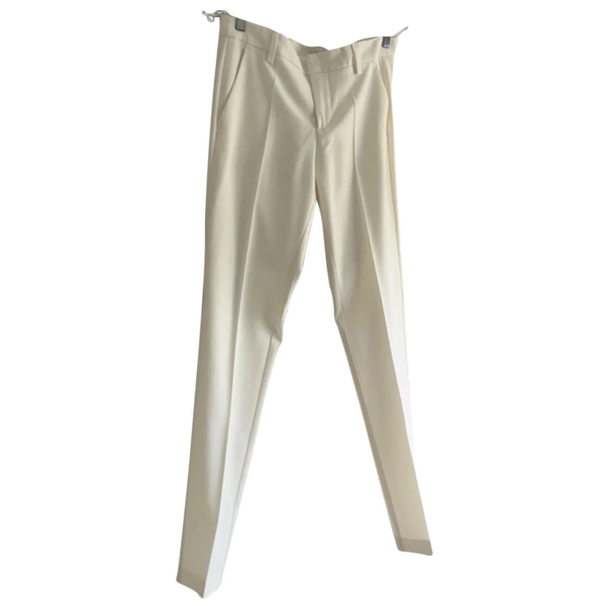 Pre-owned Zadig & Voltaire Straight Pants In Ecru