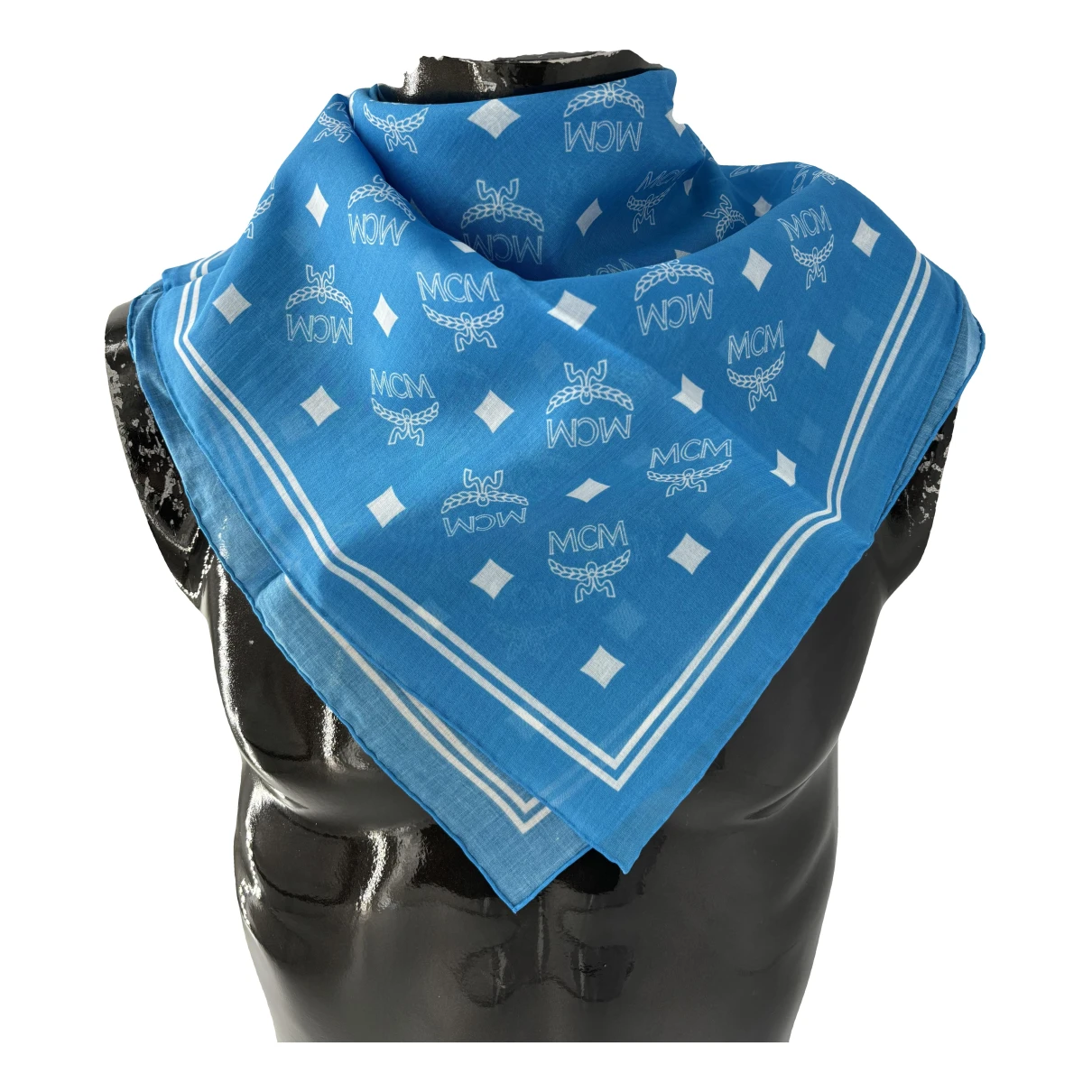 Pre-owned Mcm Scarf In Blue