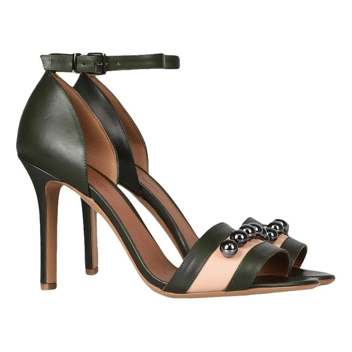 Pre-owned Emporio Armani Leather Sandal In Green