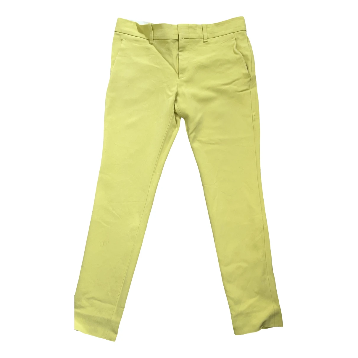 Pre-owned Gucci Trousers In Yellow