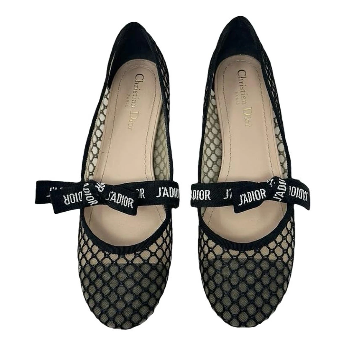 Pre-owned Dior Ballet Flats In Black