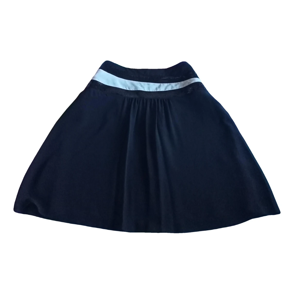 Pre-owned Seventy Silk Mid-length Skirt In Black