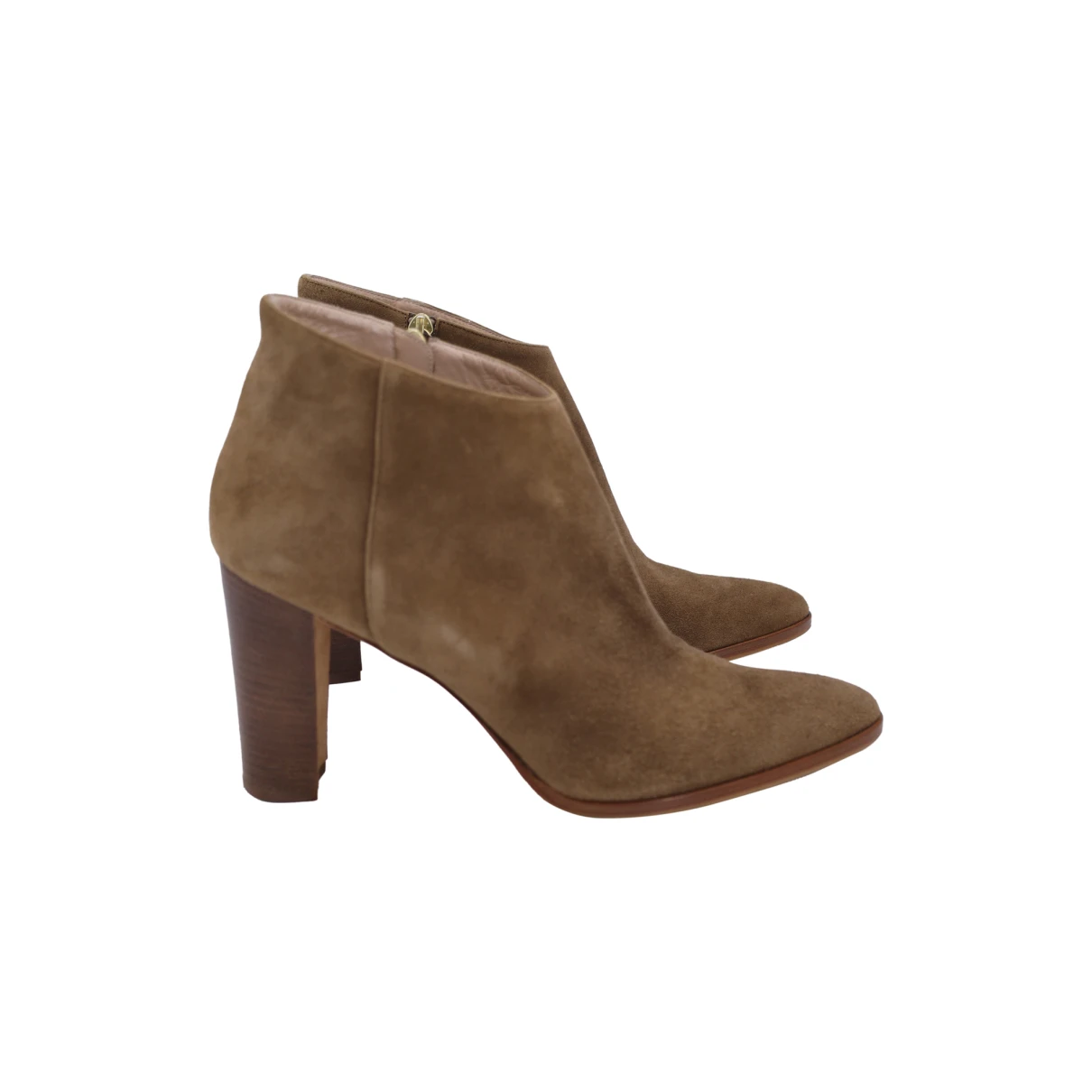 Pre-owned Manolo Blahnik Ankle Boots In Brown