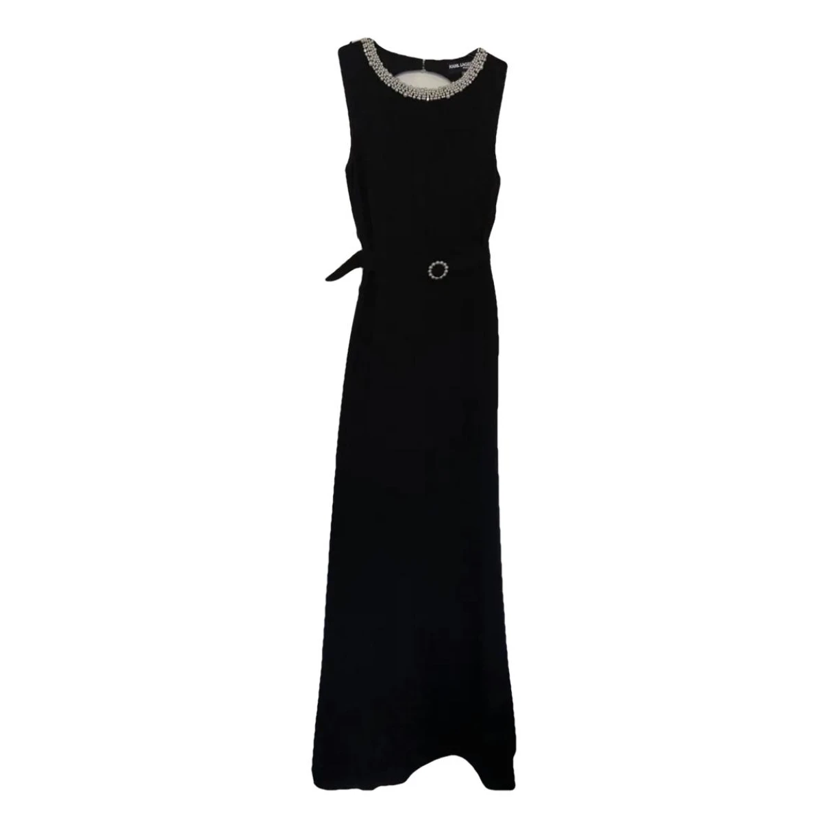 Pre-owned Karl Lagerfeld Maxi Dress In Black