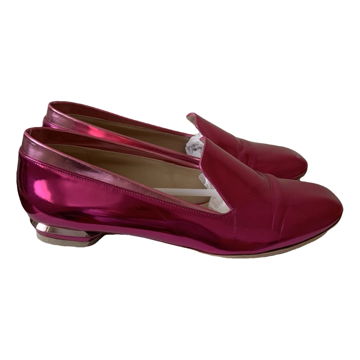 Pre-owned Nicholas Kirkwood Leather Flats In Pink