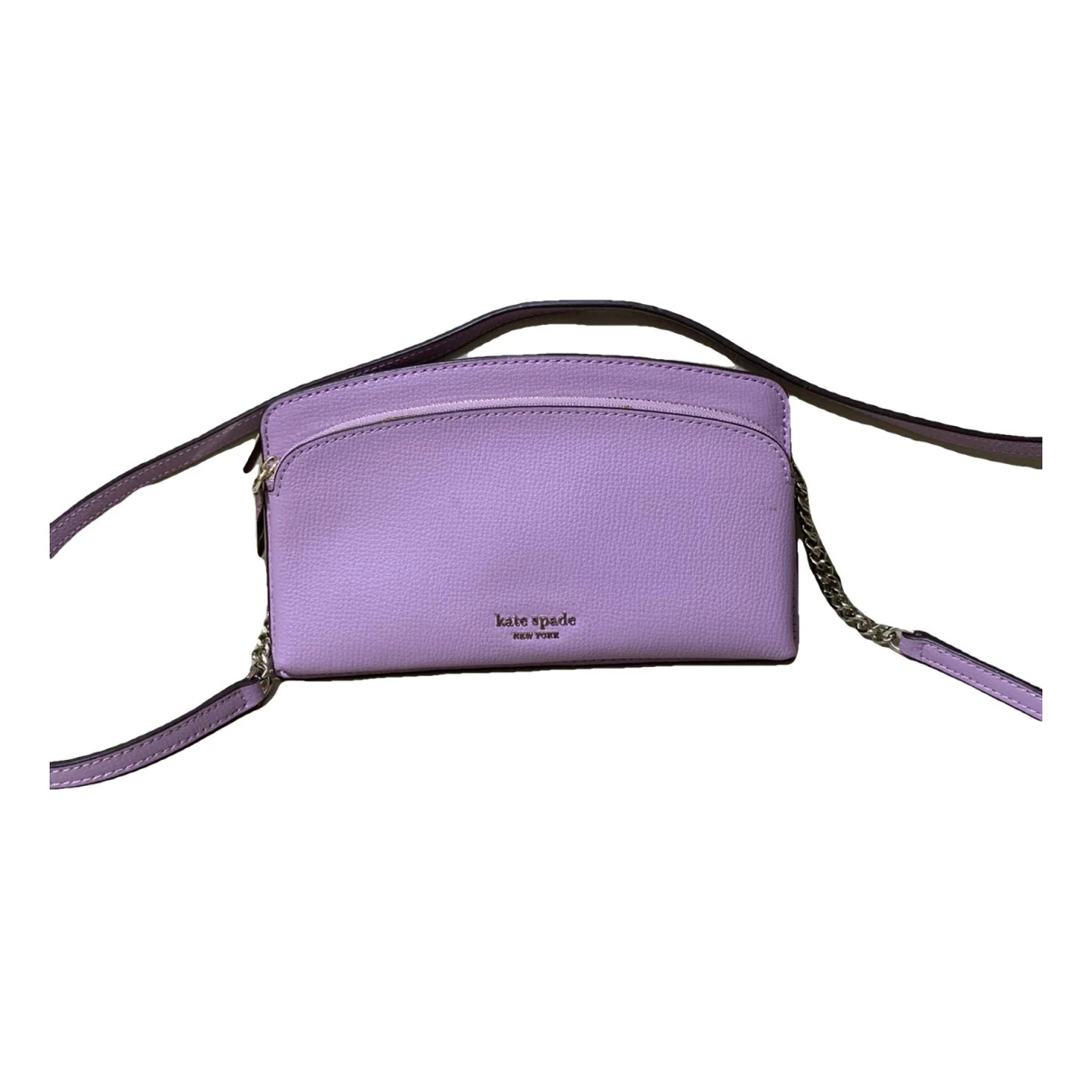 Pre-owned Kate Spade Leather Clutch Bag In Purple