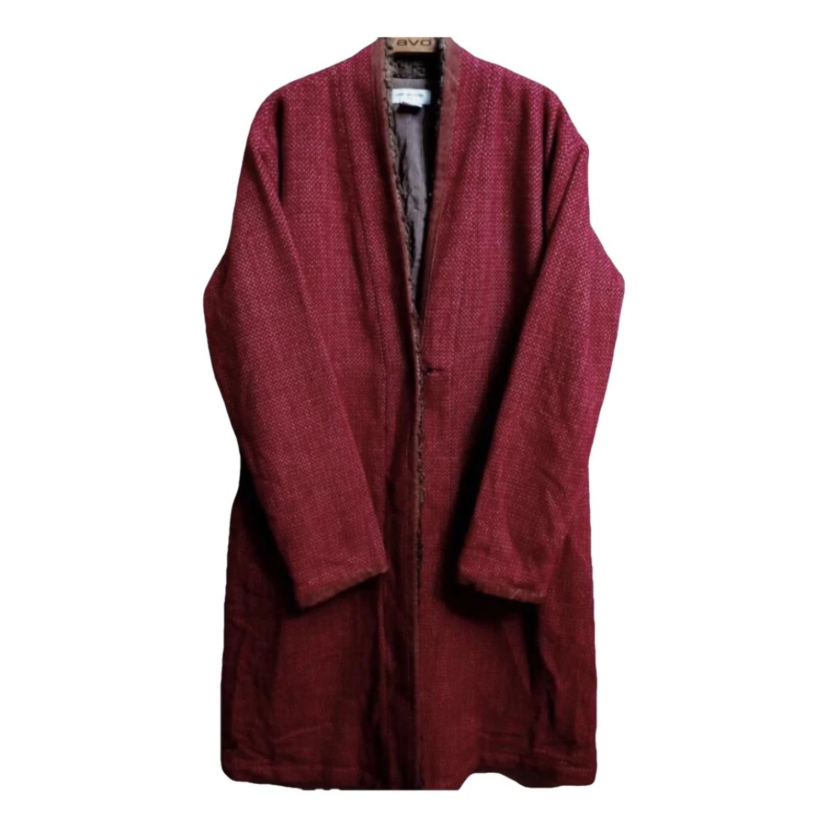 Pre-owned Dries Van Noten Wool Coat In Red