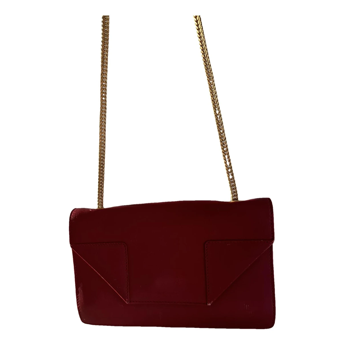 Pre-owned Saint Laurent Leather Clutch In Red