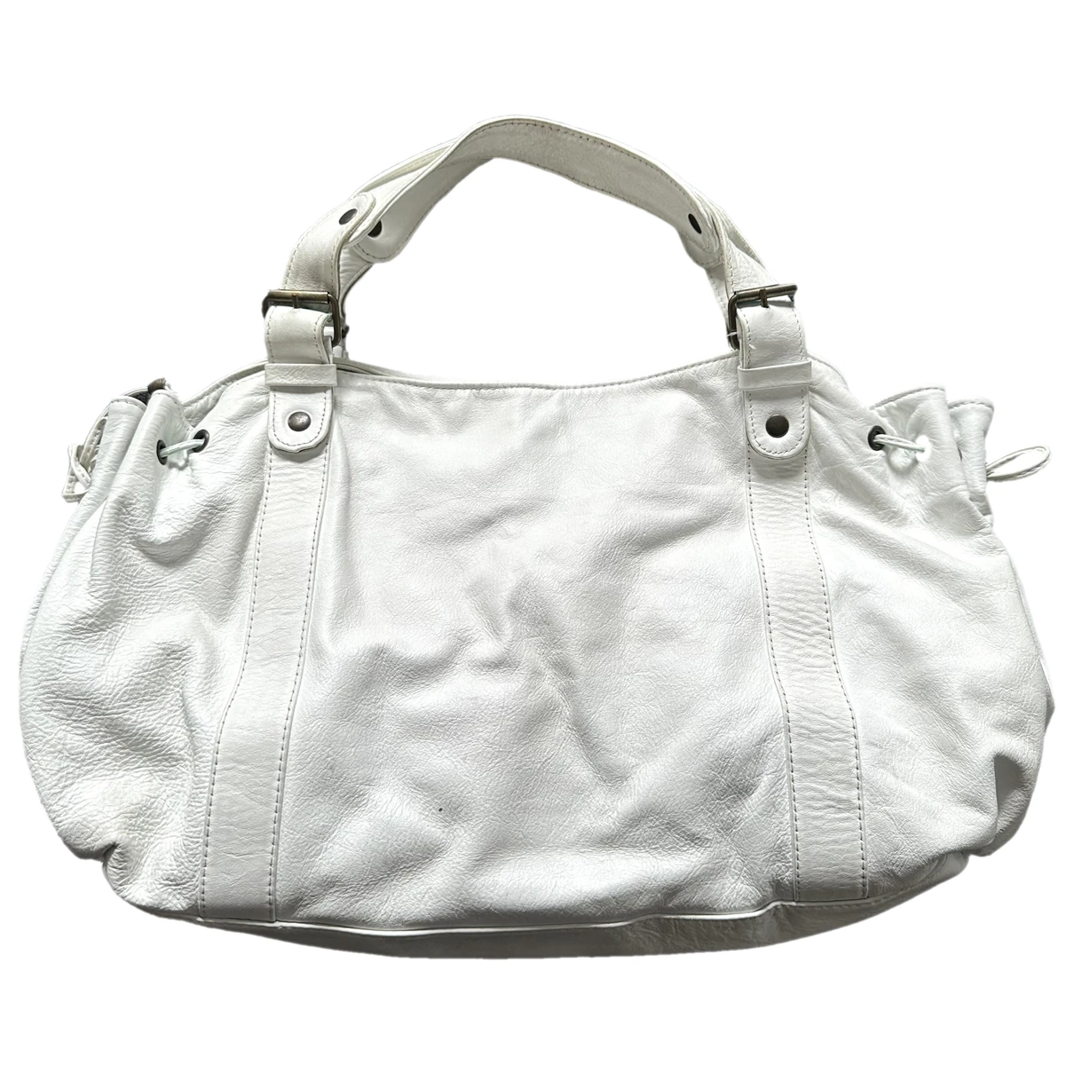 Pre-owned Gerard Darel 24h Leather Handbag In White