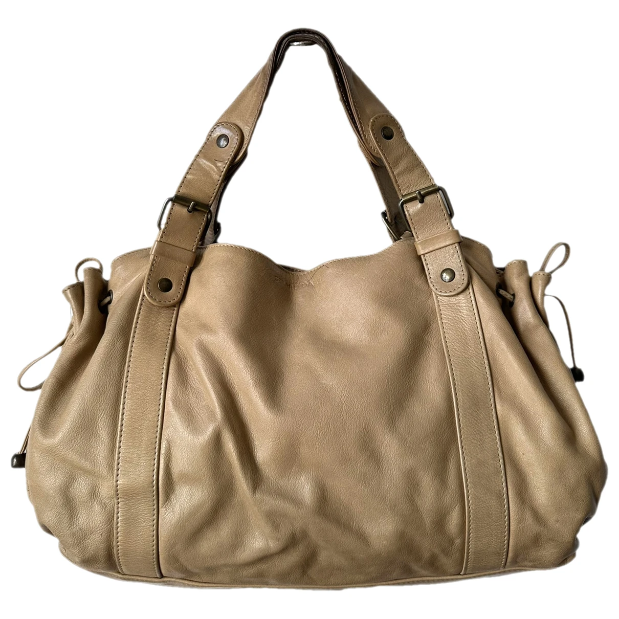 Pre-owned Gerard Darel 24h Leather Handbag In Camel