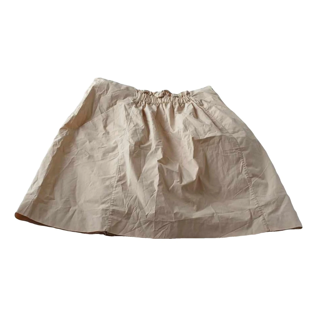 Pre-owned Miu Miu Mid-length Skirt In Beige