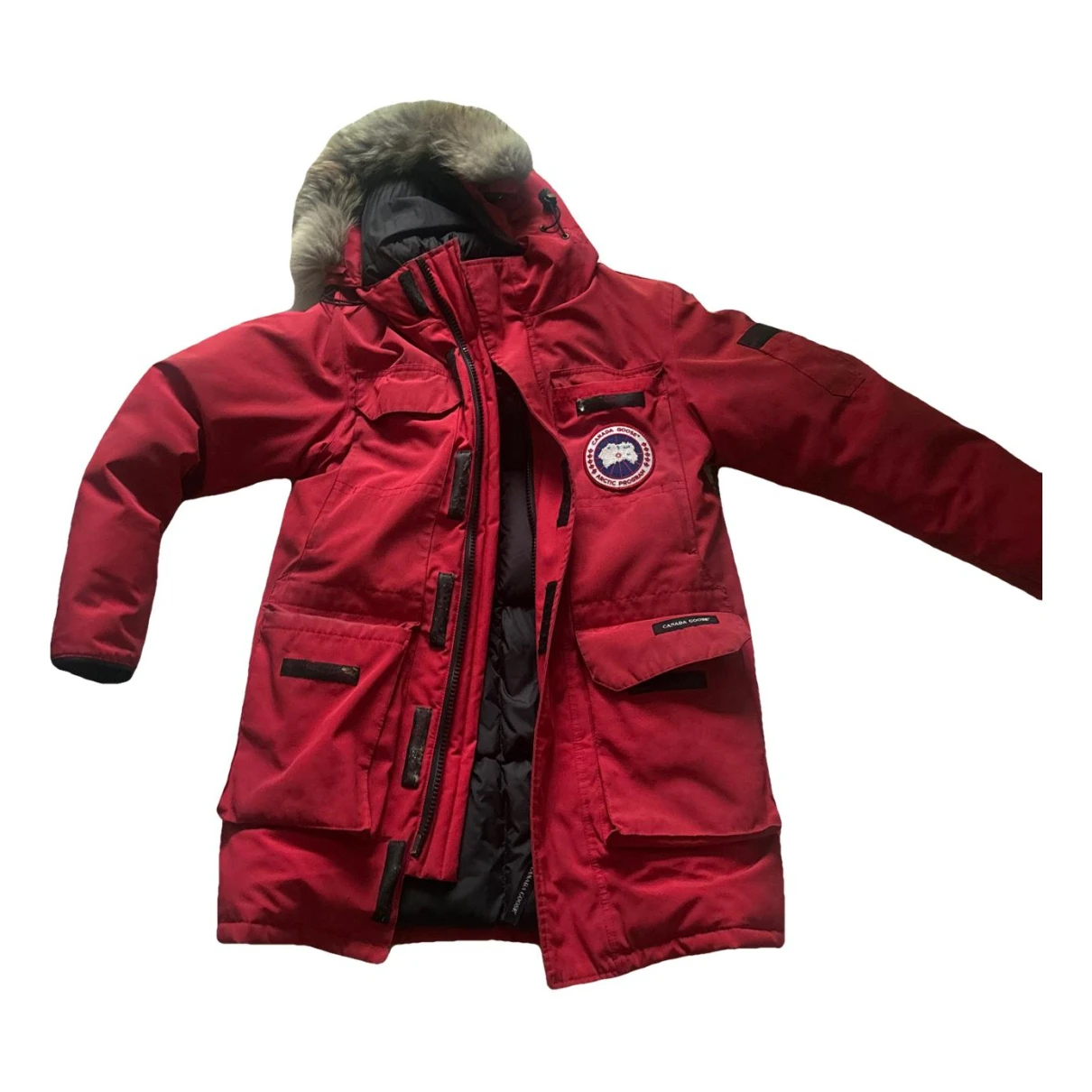 Pre-owned Canada Goose Expedition Puffer In Red