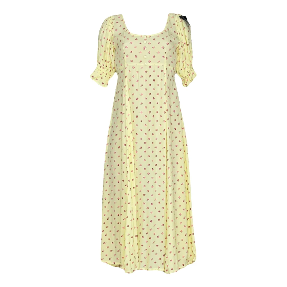 Pre-owned Faithfull The Brand Mid-length Dress In Yellow