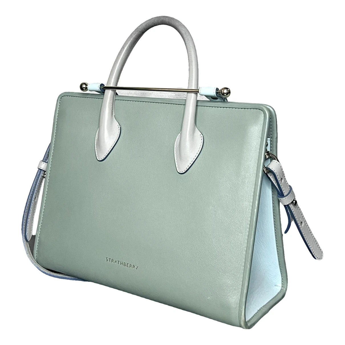Pre-owned Strathberry Leather Handbag In Green