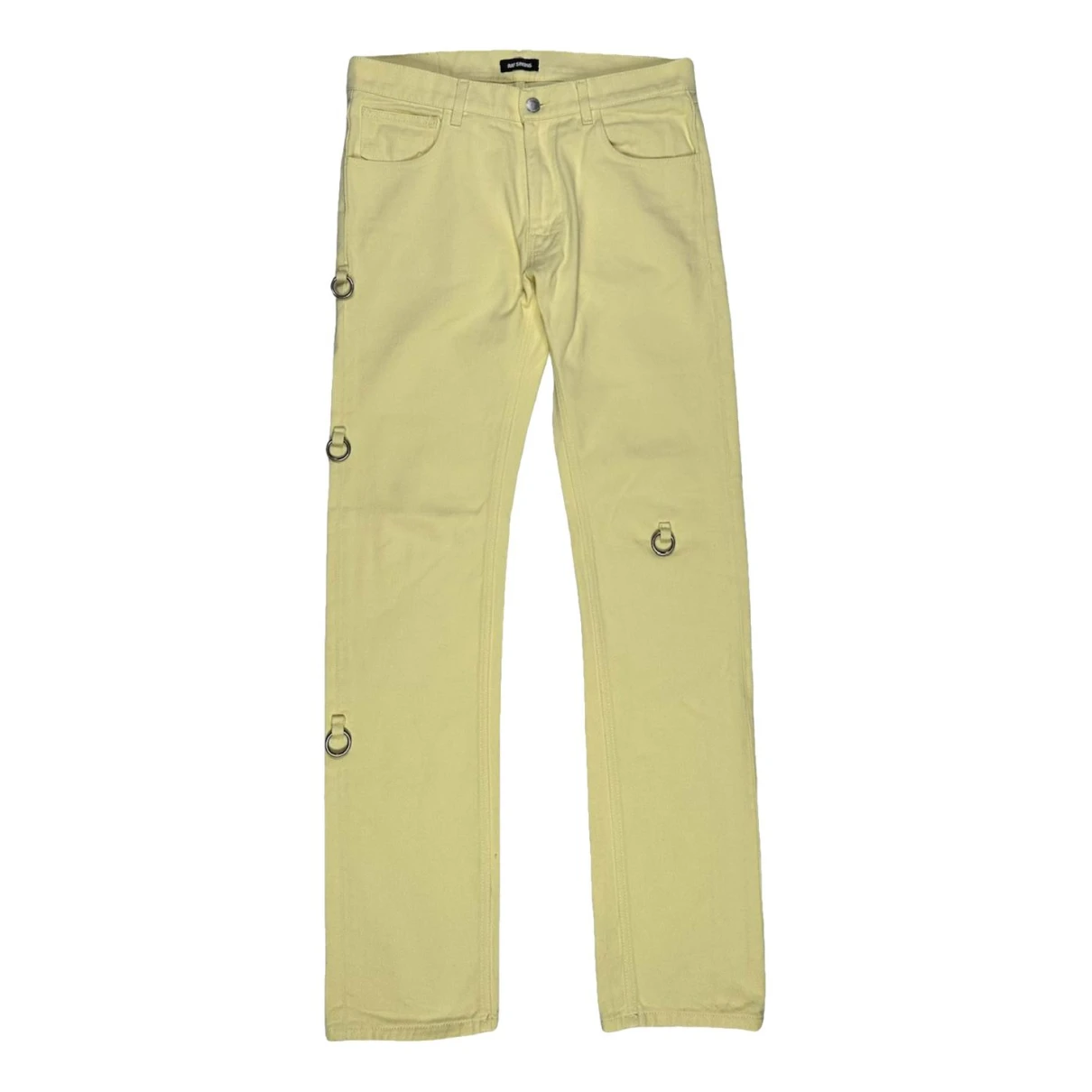 Pre-owned Raf Simons Trousers In Yellow