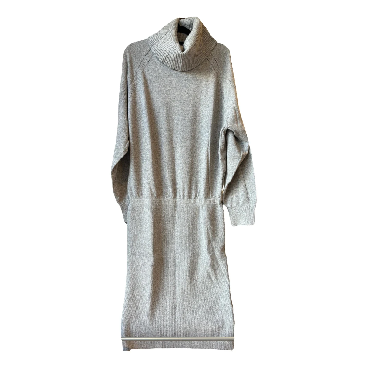 Pre-owned Reiss Wool Mid-length Dress In Grey