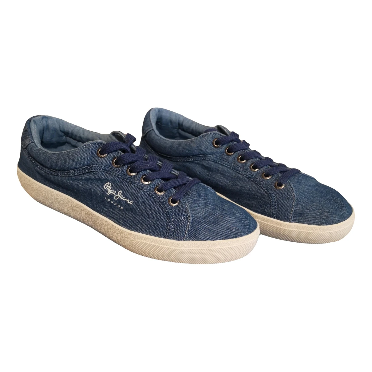Pre-owned Pepe Jeans Cloth Trainers In Blue