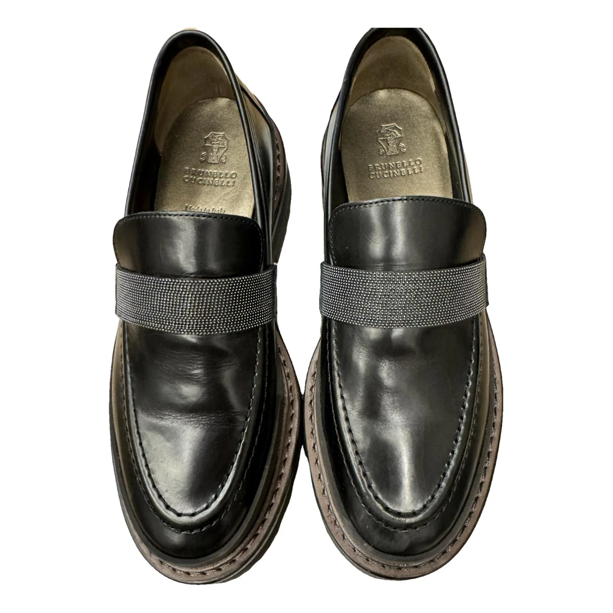 Pre-owned Brunello Cucinelli Leather Flats In Brown