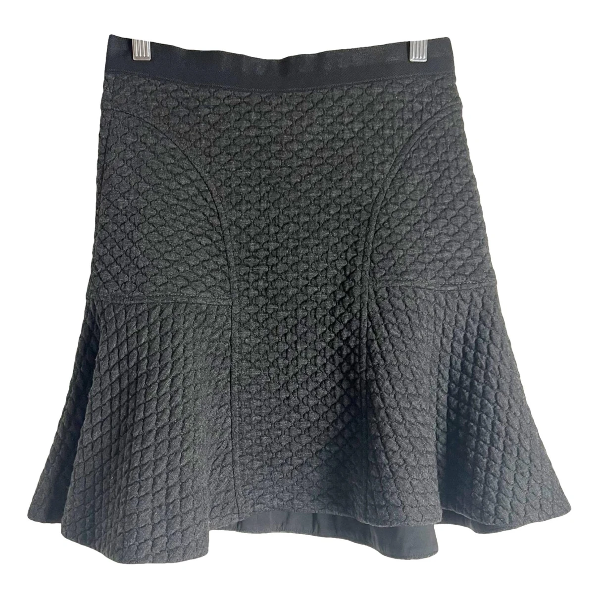 Pre-owned Rebecca Taylor Wool Mini Skirt In Grey