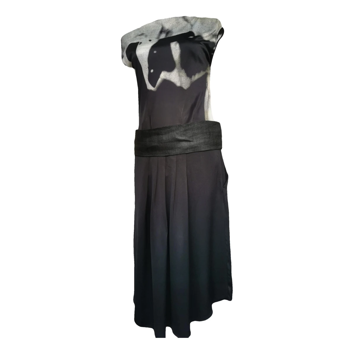Pre-owned Manila Grace Mid-length Dress In Black