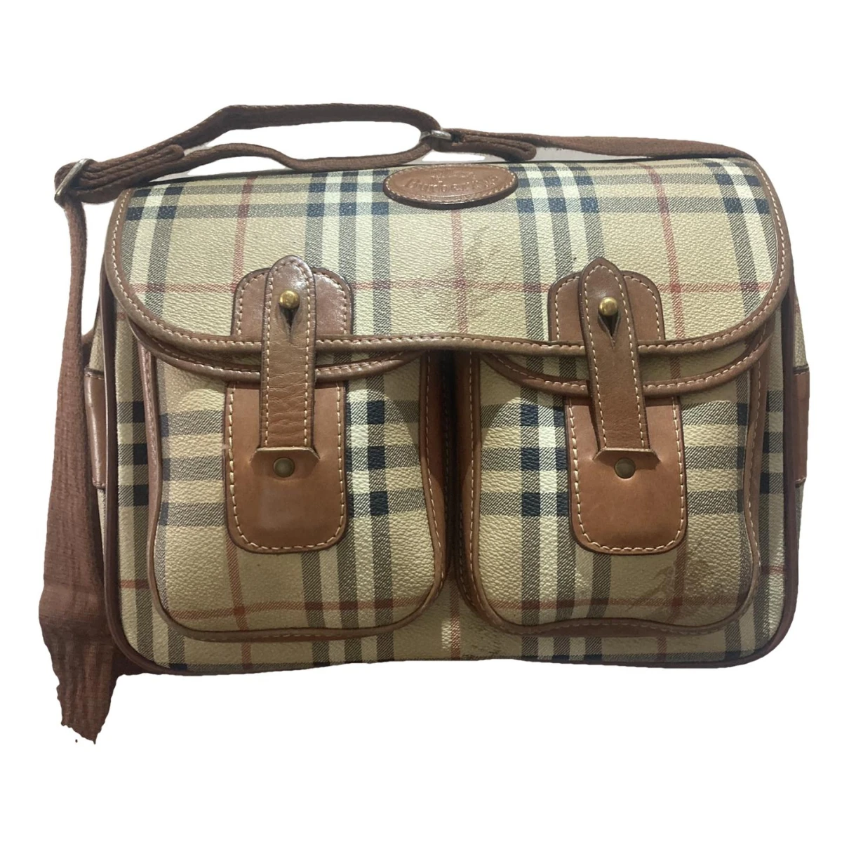 Pre-owned Burberry Leather Satchel In Brown