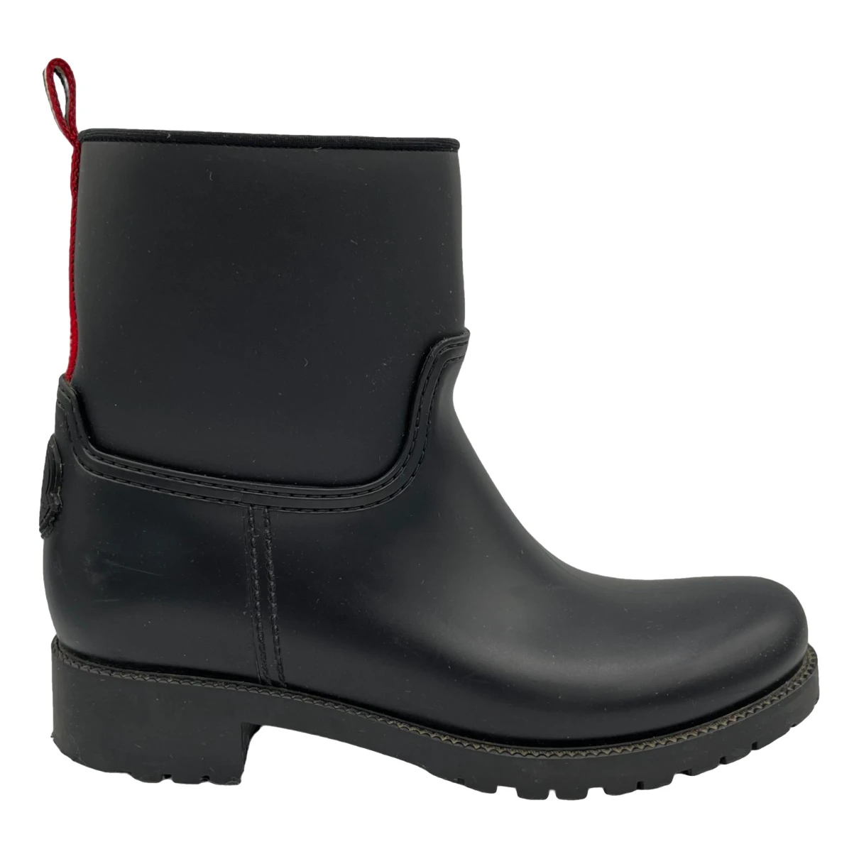 Pre-owned Moncler Wellington Boots In Black