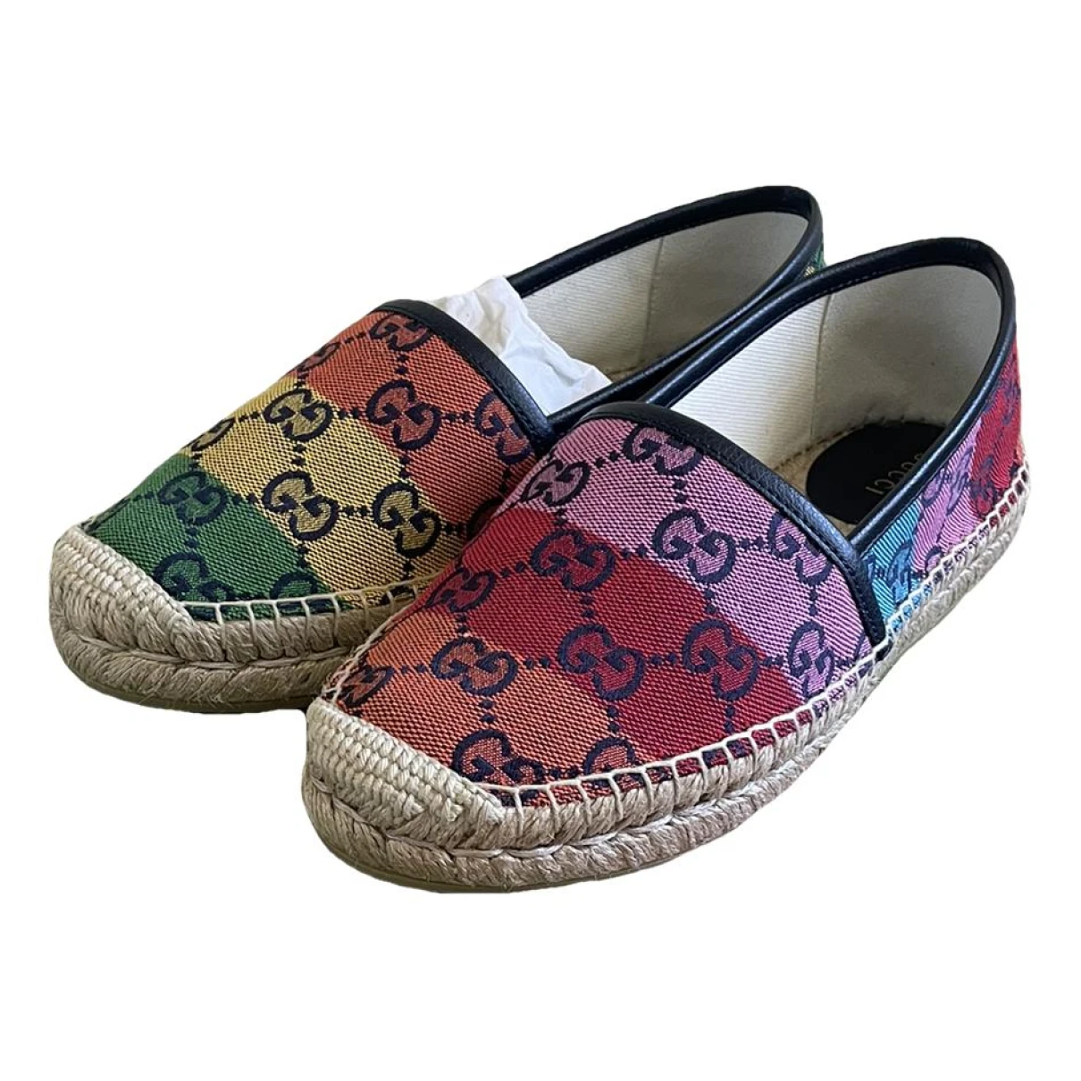 Pre-owned Gucci Lilibeth Cloth Espadrilles In Multicolour