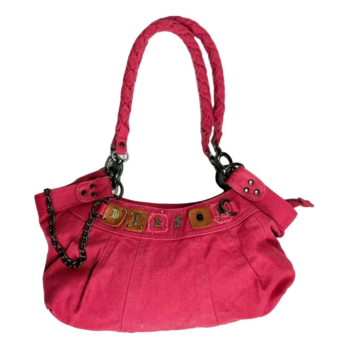 Pre-owned Diesel Cloth Handbag In Pink