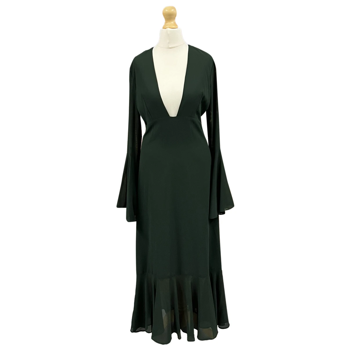 Pre-owned Staud Mid-length Dress In Green