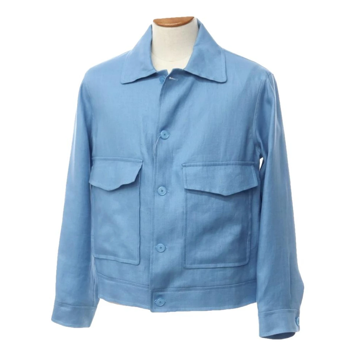 Pre-owned Tagliatore Linen Jacket In Blue