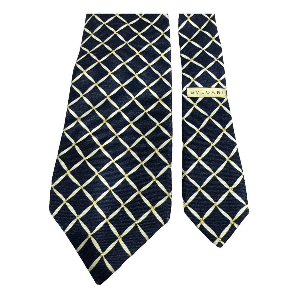 Pre-owned Bvlgari Silk Tie In Blue