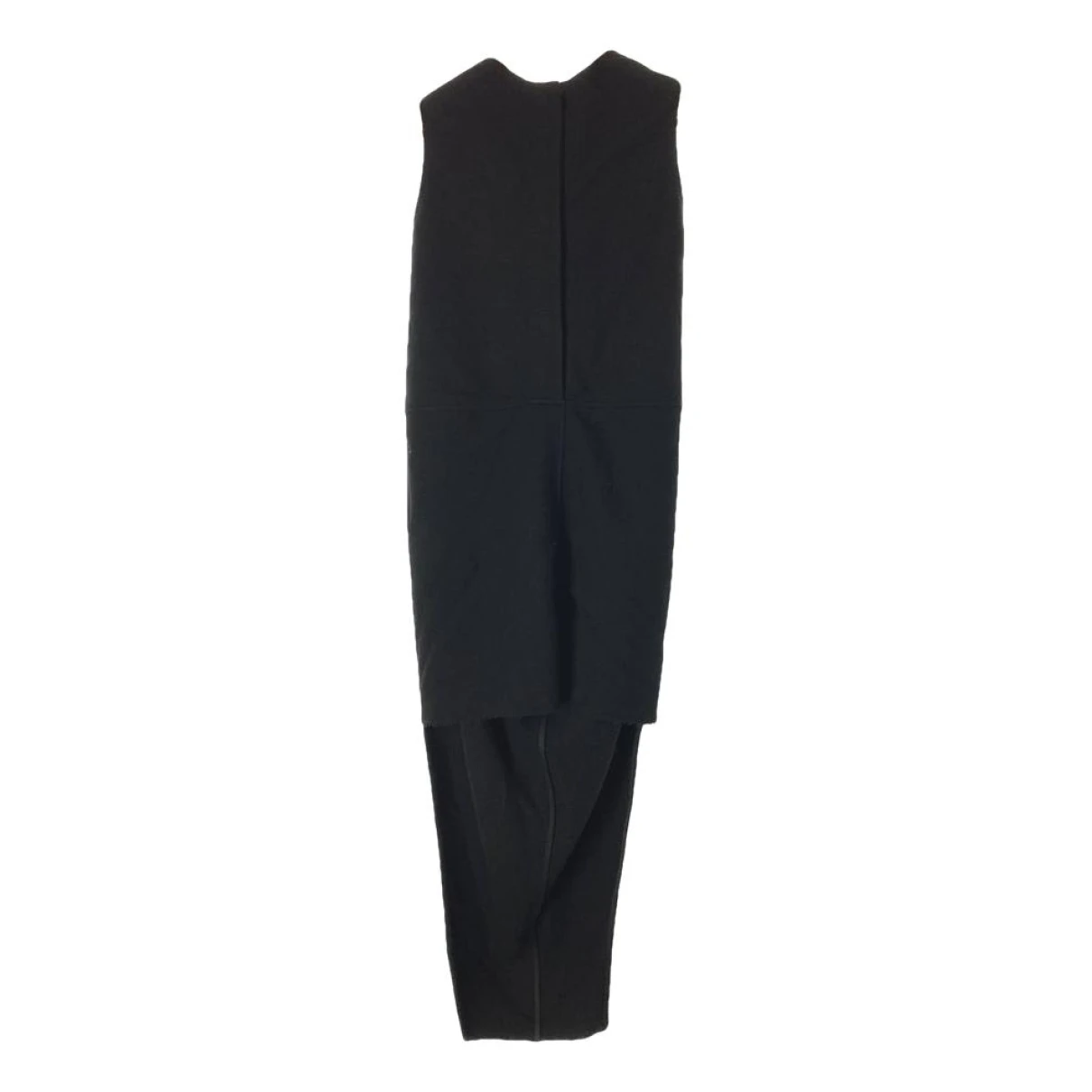 Pre-owned Rick Owens Wool Mid-length Dress In Black