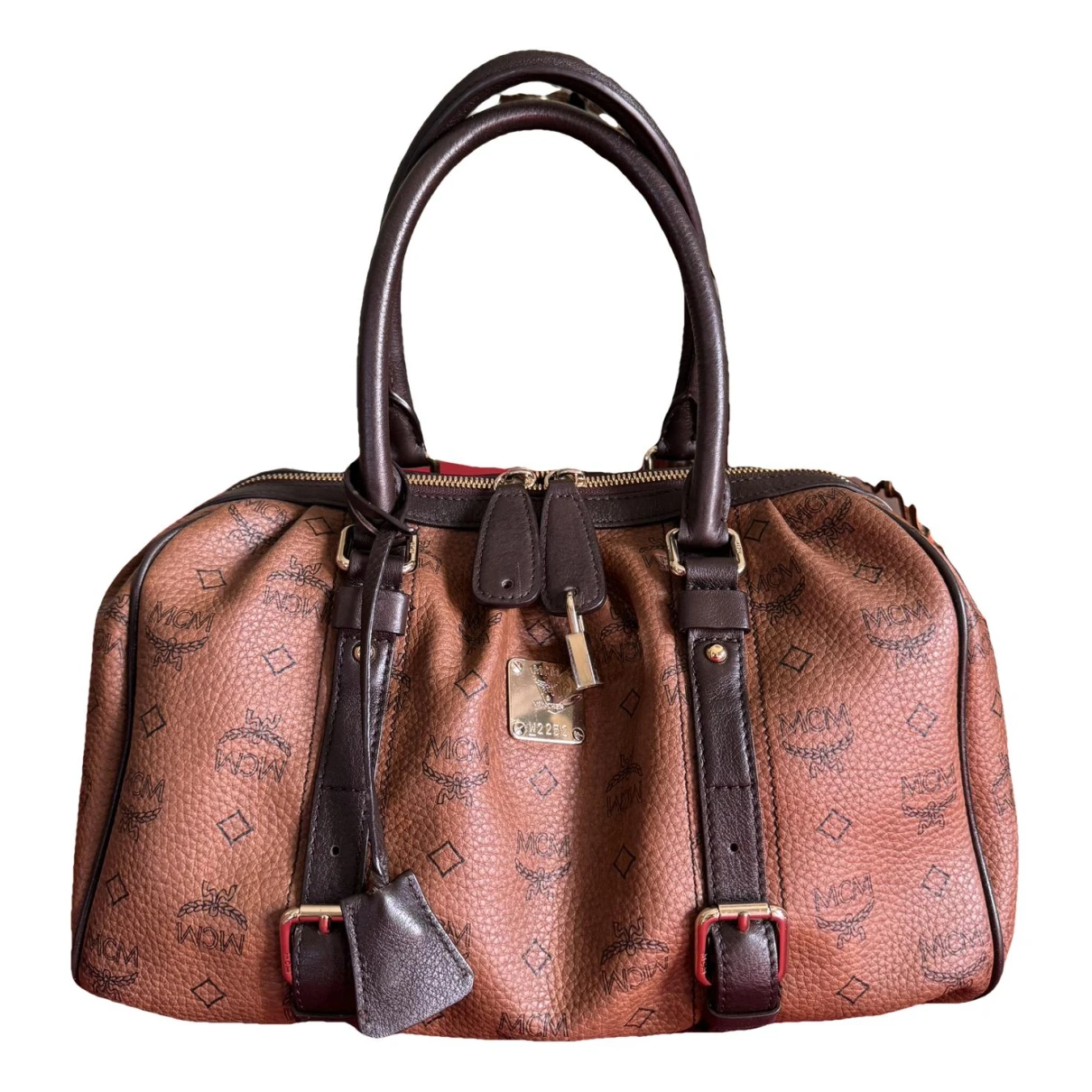 Pre-owned Mcm Leather Satchel In Brown