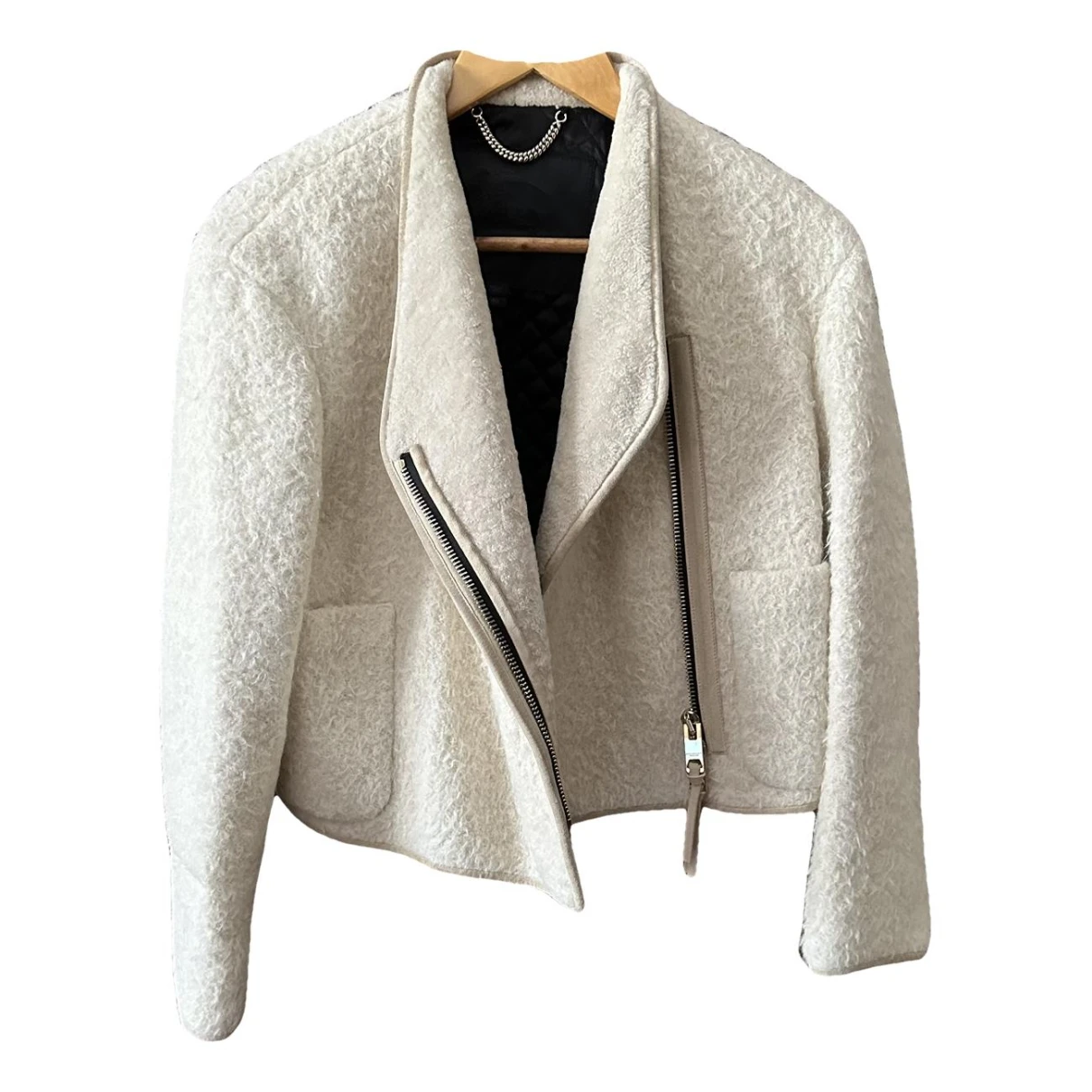 Pre-owned Burberry Wool Jacket In White
