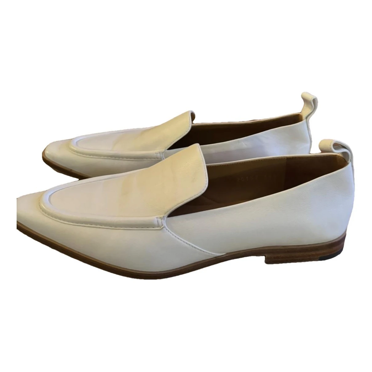 Pre-owned Dries Van Noten Leather Flats In White