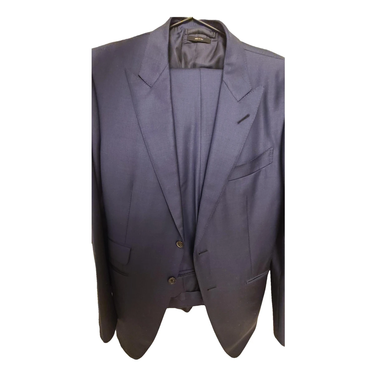 Pre-owned Tom Ford Wool Suit In Navy