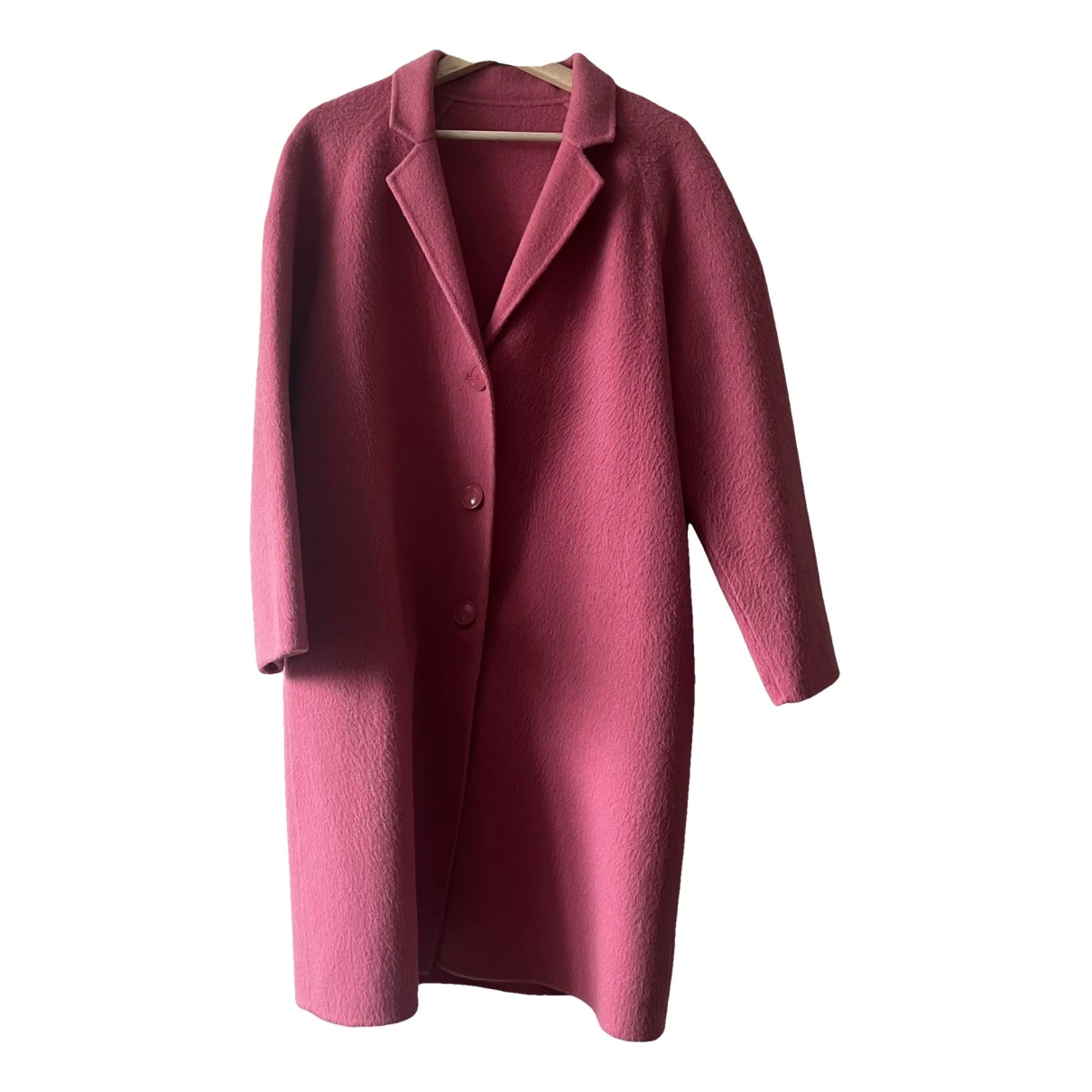 Pre-owned Pinko Wool Coat In Pink