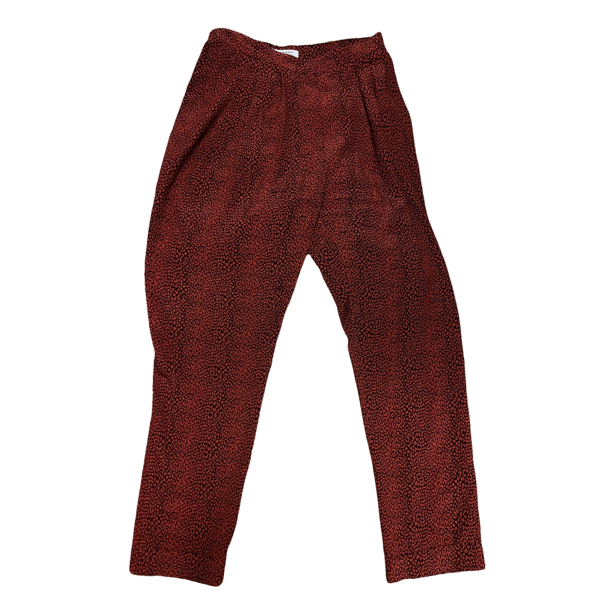 Pre-owned Philosophy Di Lorenzo Serafini Silk Straight Pants In Red