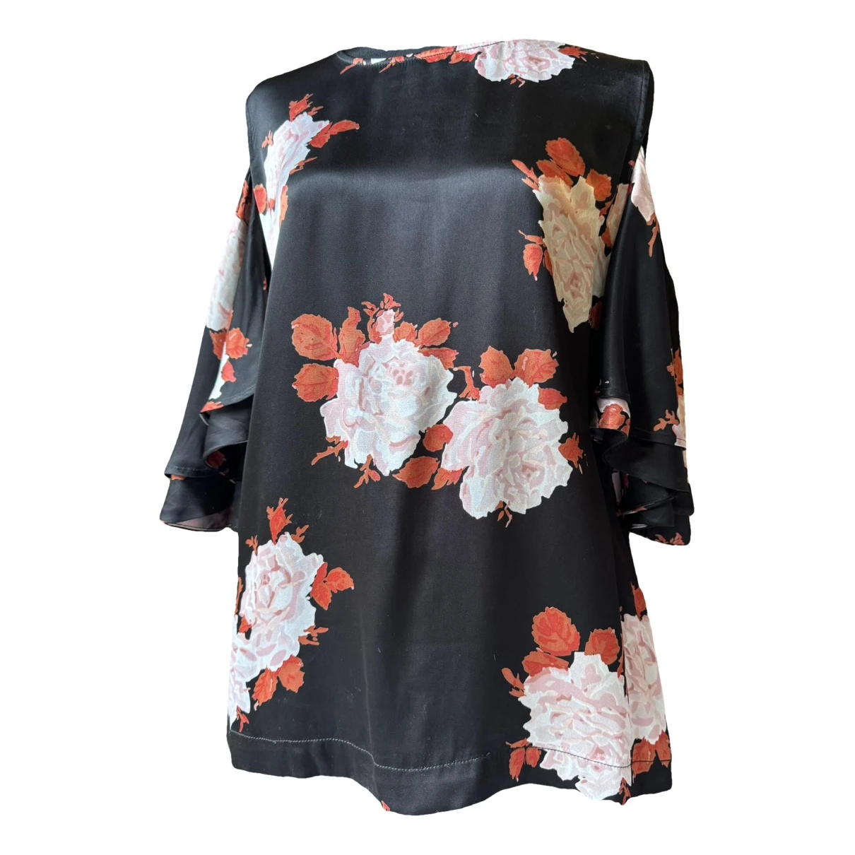 Pre-owned Ganni Blouse In Black