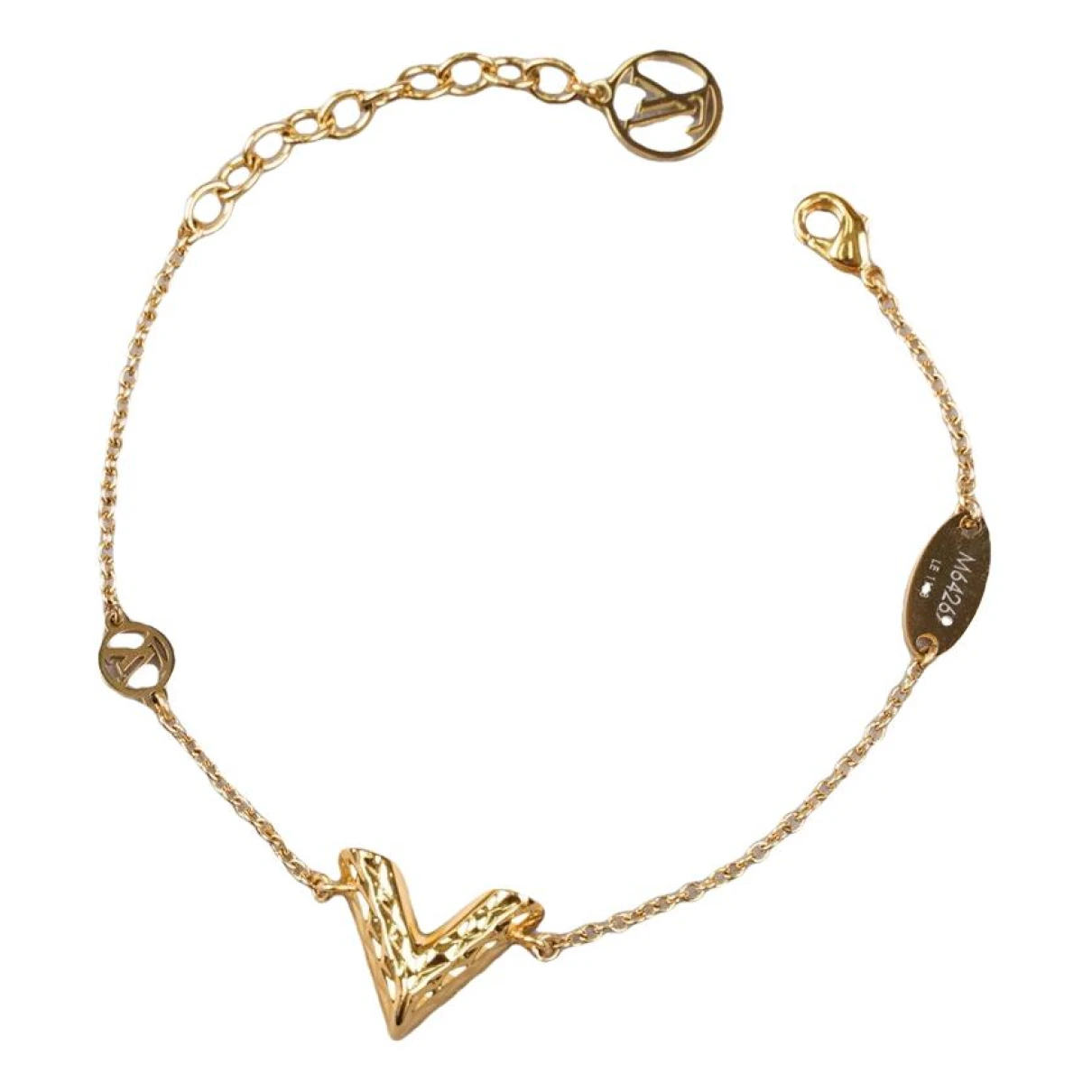 Pre-owned Louis Vuitton Essential V Bracelet In Yellow