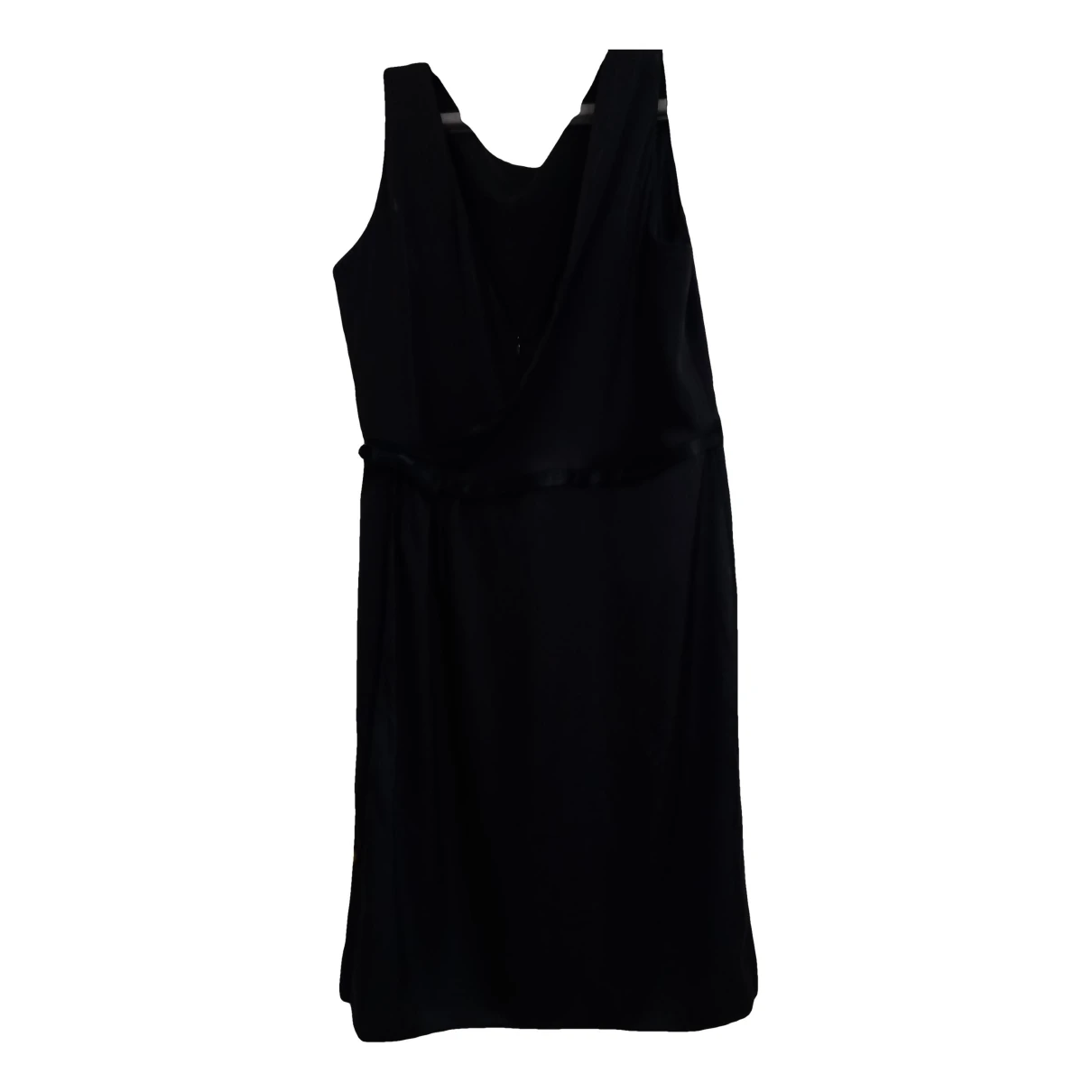 Pre-owned Armani Collezioni Silk Mid-length Dress In Black