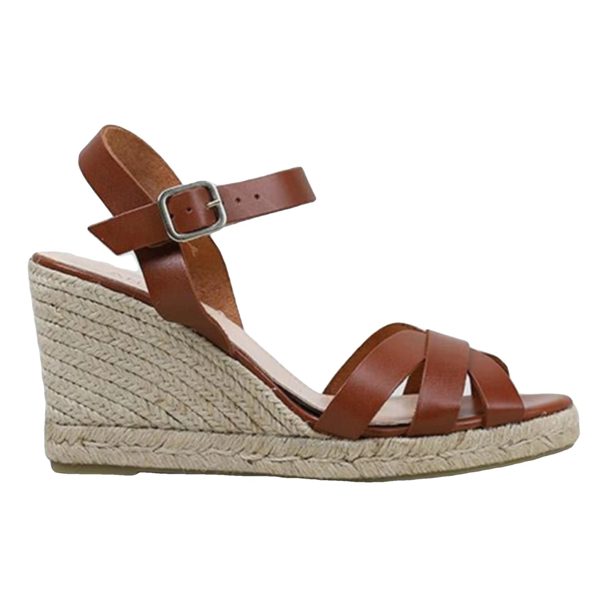 Pre-owned André Leather Sandals In Camel