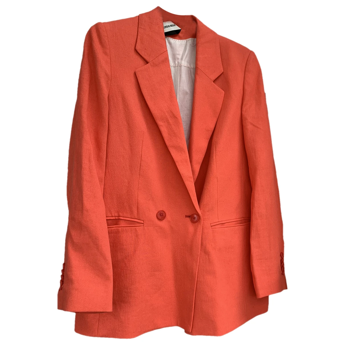 Pre-owned Drykorn Linen Suit Jacket In Orange