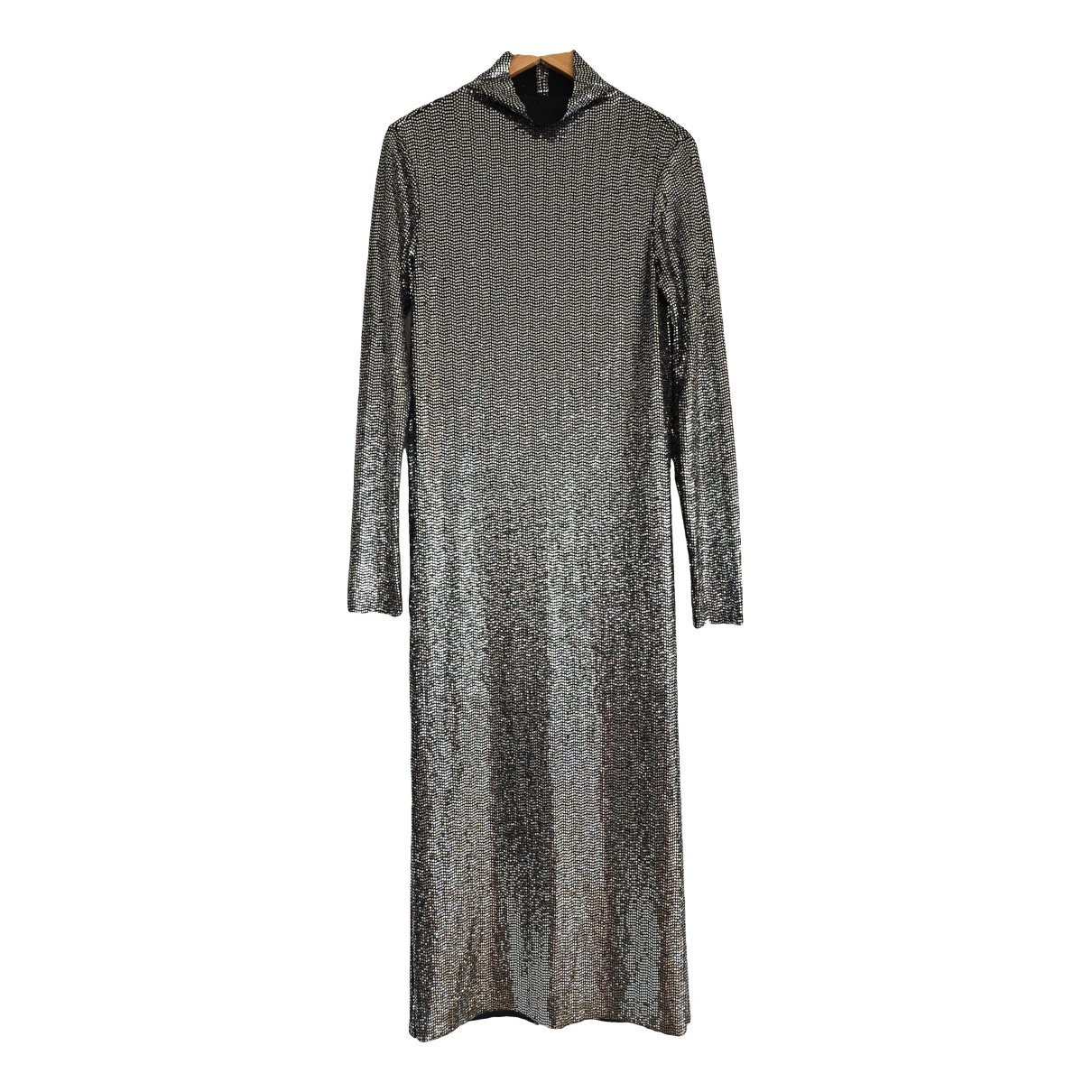 Pre-owned Maje Mid-length Dress In Metallic