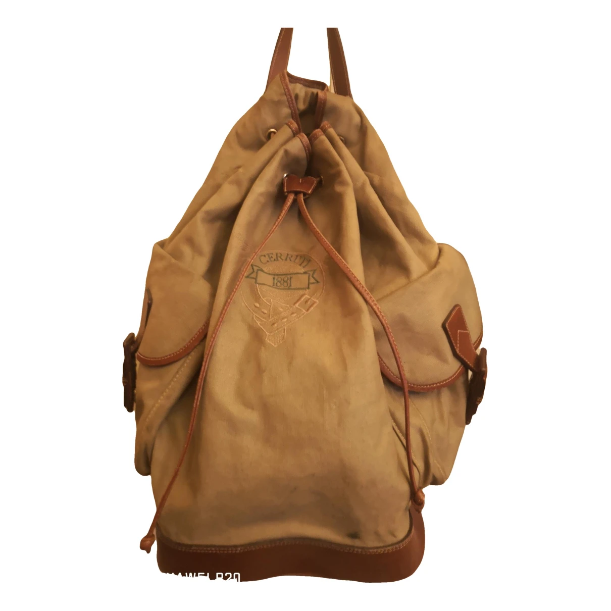 Pre-owned Cerruti 1881 Cloth Backpack In Beige
