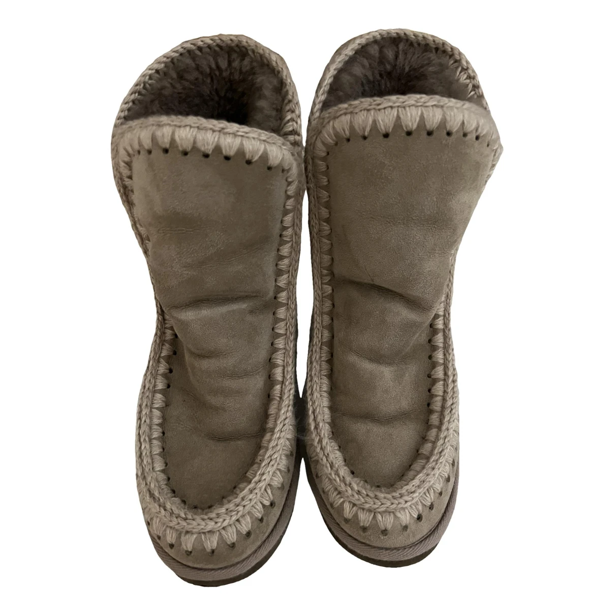 Pre-owned Mou Snow Boots In Beige