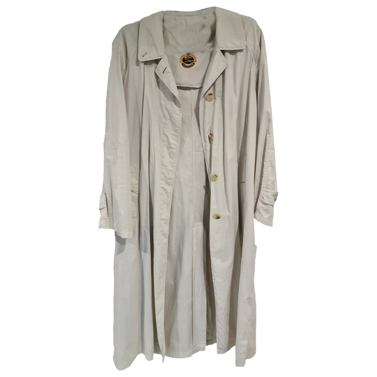 Pre-owned Burberry Trench Coat In White